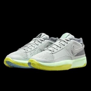 Nike JA 1 Kids Size 6.5Y/Womens 8 Light Silver Cyber Green Cool Grey